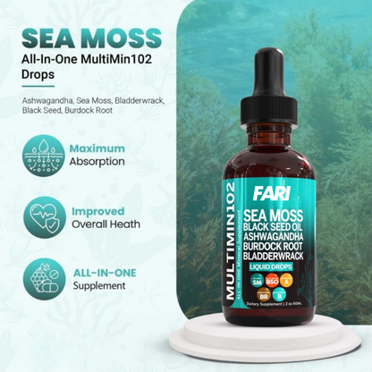 Fari Sea Moss Black Seed Oil Liquid Drops