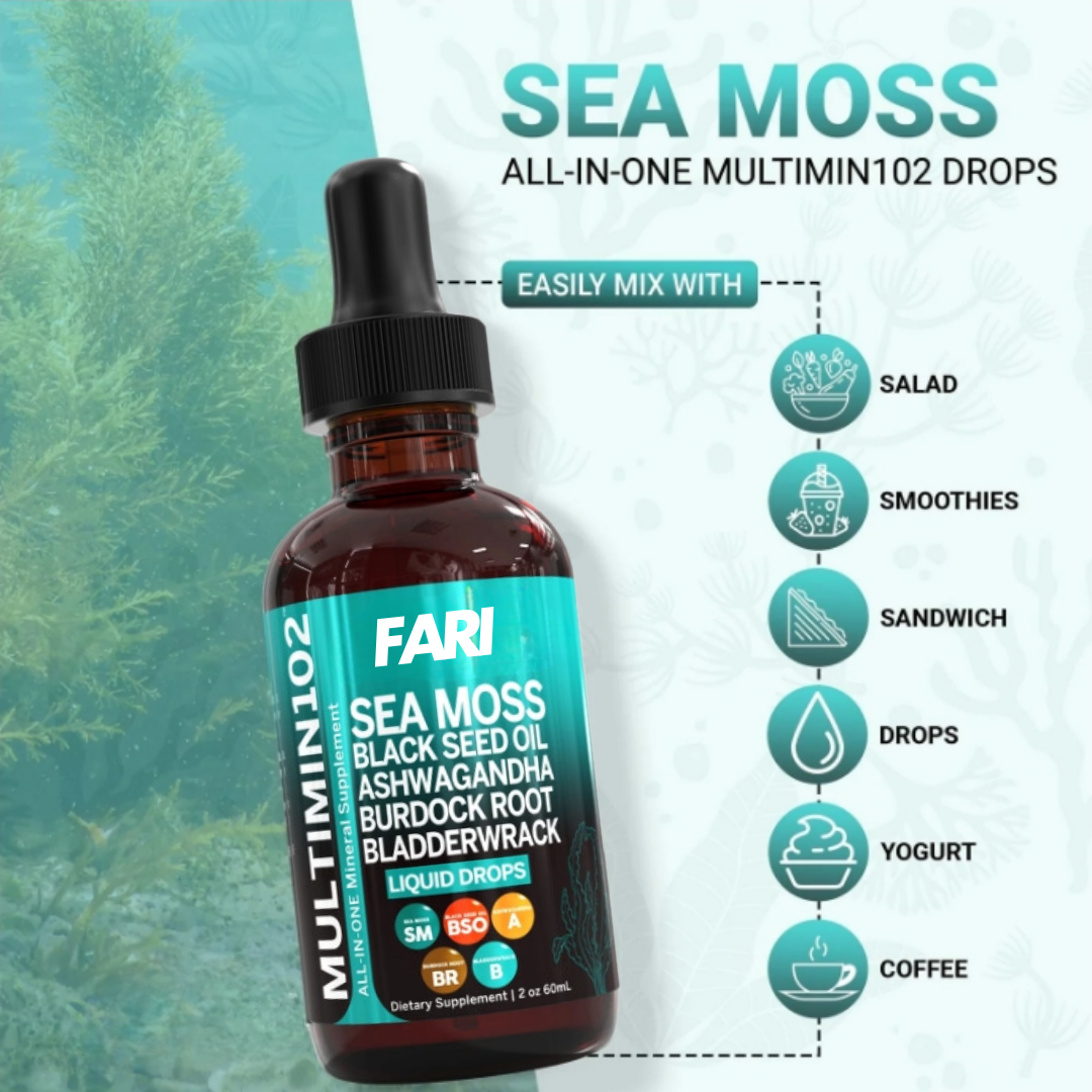 Fari Sea Moss Black Seed Oil Liquid Drops