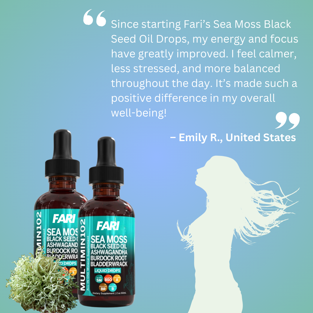 Fari Sea Moss Black Seed Oil Liquid Drops